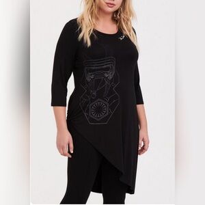 Her Universe Star Wars Episode 9 Kylo Ren Black Knotted Asymmetrical Tun…